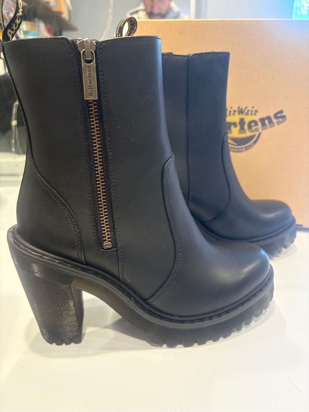 Dr. Martens Magdalena II Black Heeled Ankle Boots